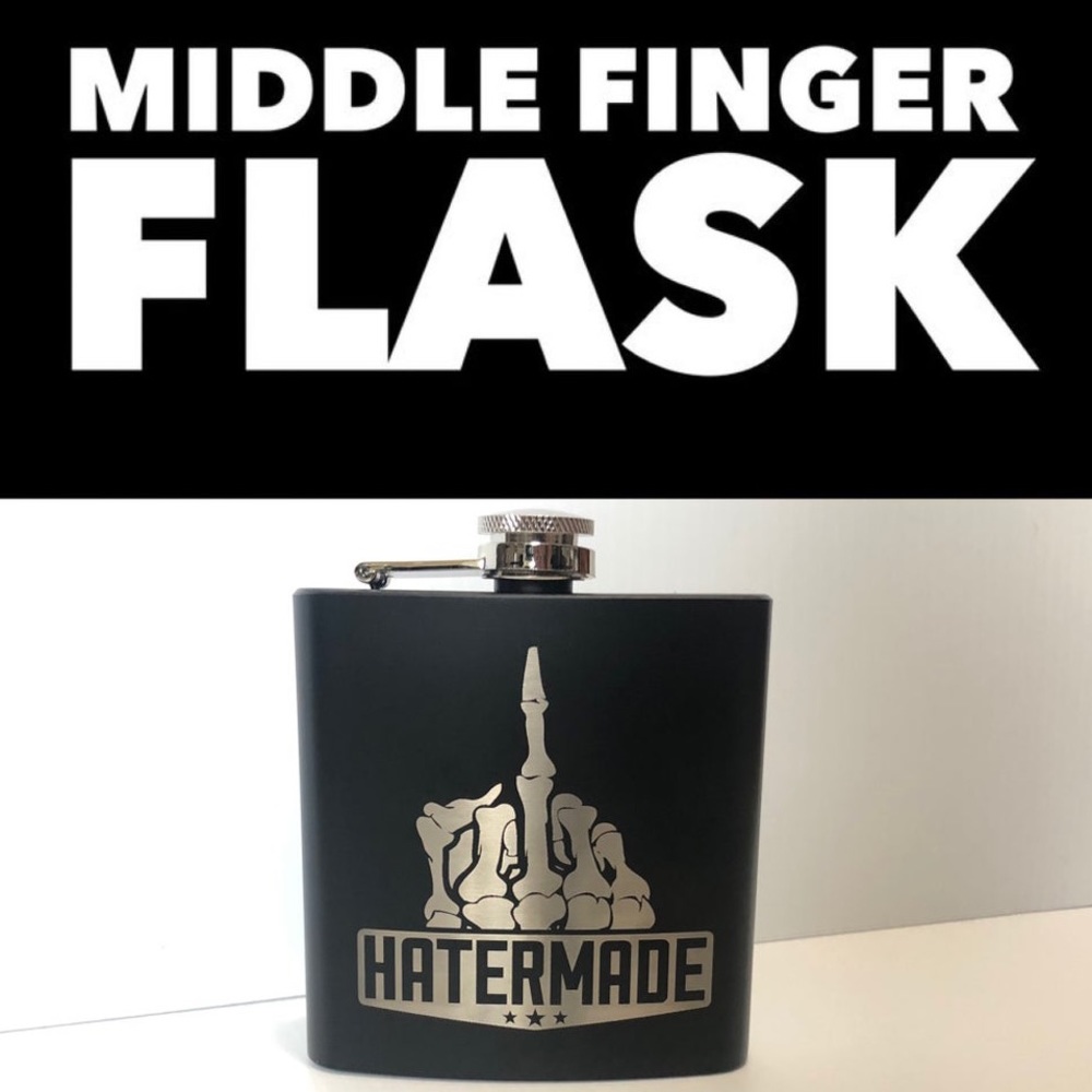 Middle Finger design • FLASK Great gift idea!